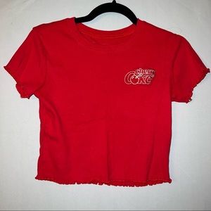 Coca-Cola cherry crop top size medium